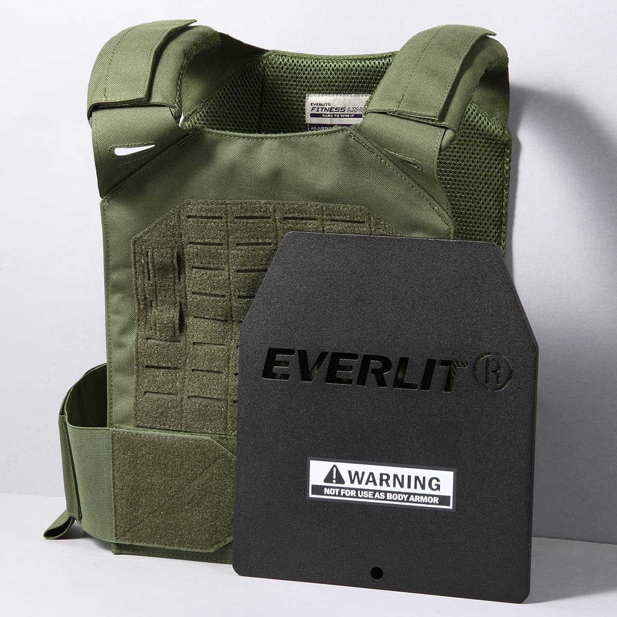 EVERLIT Adjustable Weighted Vest 14 Lbs/ 20 Lbs, Weight Included, for Body Weight Training Fitness Workout Running for Men Women(Coyote Brown, 18 Lbs)