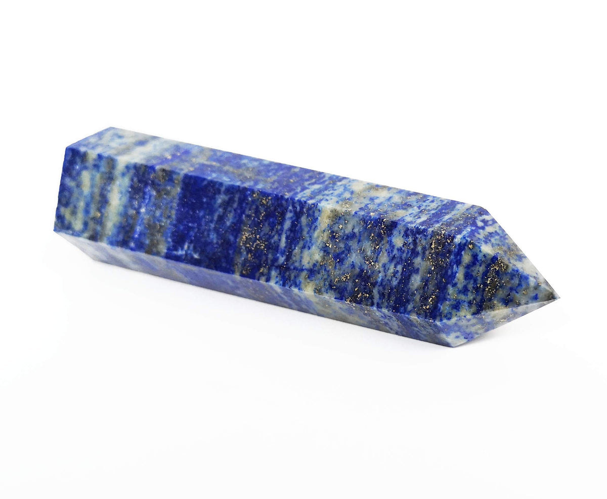 Lapis Lazuli Healing Crystal Wands Point Faceted Prism Bars for Reiki Chakra Meditation Therapy Deco by Mian Heal
