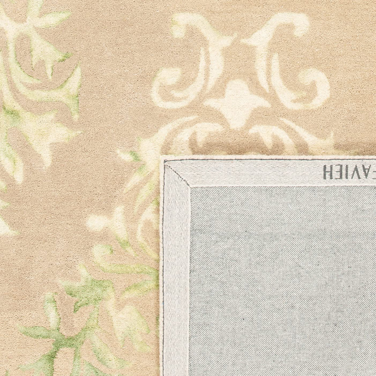 SAFAVIEH Dip Dye Collection 8' x 10' Beige / Green DDY516B Handmade Damask Premium Wool Area Rug