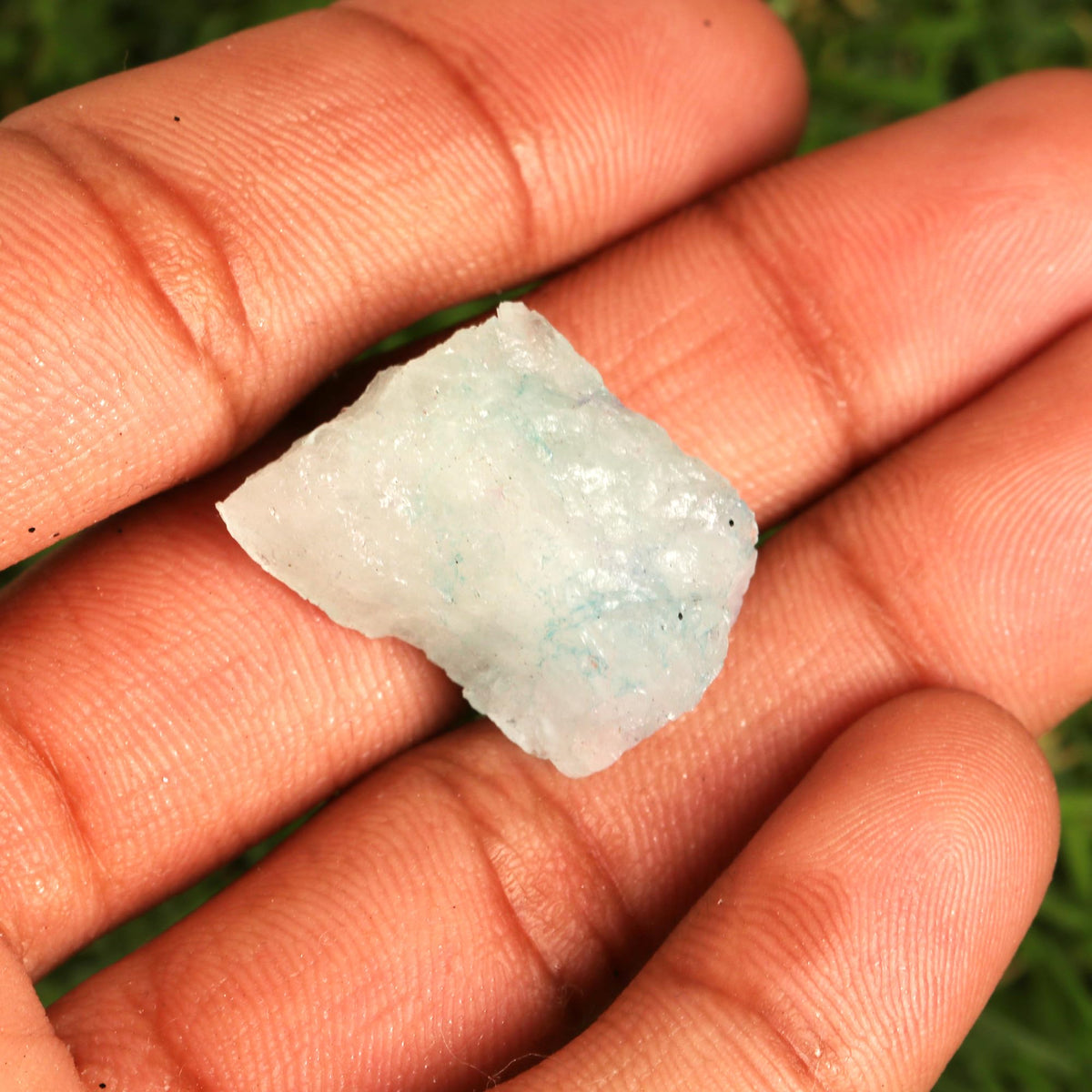 REAL-GEMS Rare Natural Aquamarine Healing Crystal 12.50 Carat Certified Raw Rock Aqua Sky Aquamarine Gem Rough Uncut Specimen