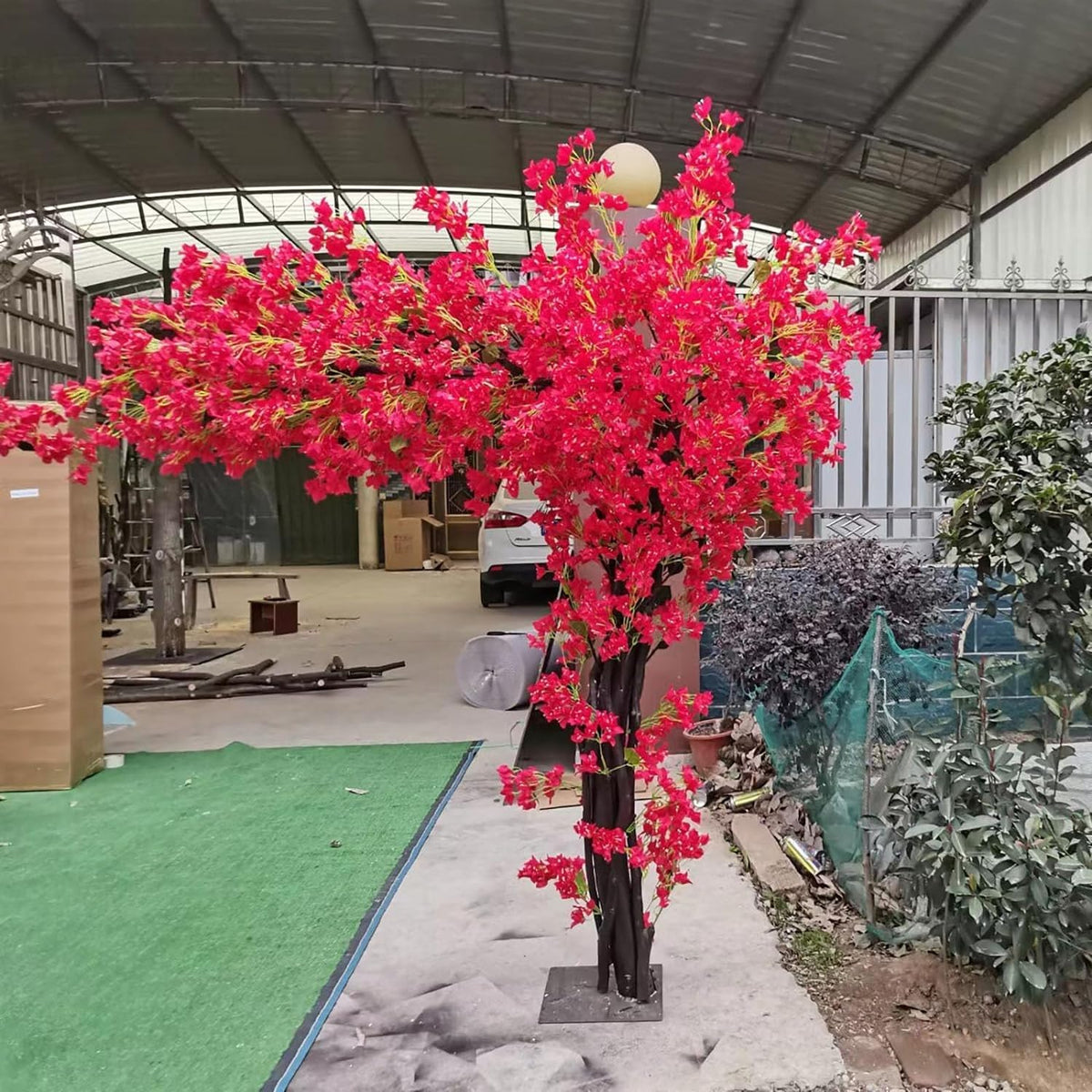 Quepiem Large Pink Artificial Bougainvillea Tree Artificial Tree for Landscape and Venue Decoration - Indoor Outdoor Use (2.5x2m)