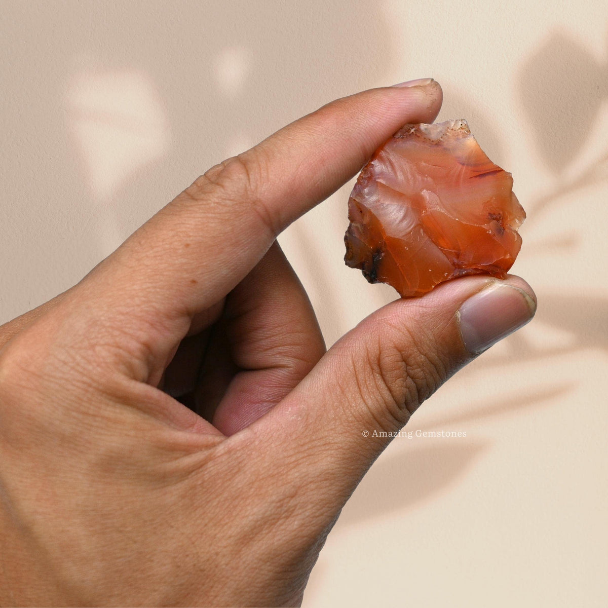 Amazing Gemstone Carnelian Raw Crystals and Healing Stones, Natural Rocks For Tumbling - DIY Raw Stones And Crystals (1 Piece)