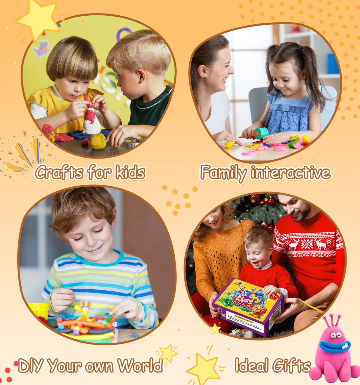 Air Dry Clay for Kids 150 Packs Air Foam Clay, Magic Clay, Non-Sticky Soft and Super Light Molding Clay with Sculpting Tools, Guide, Arts and Crafts Gift for Boys Girls Kids 3 Age+