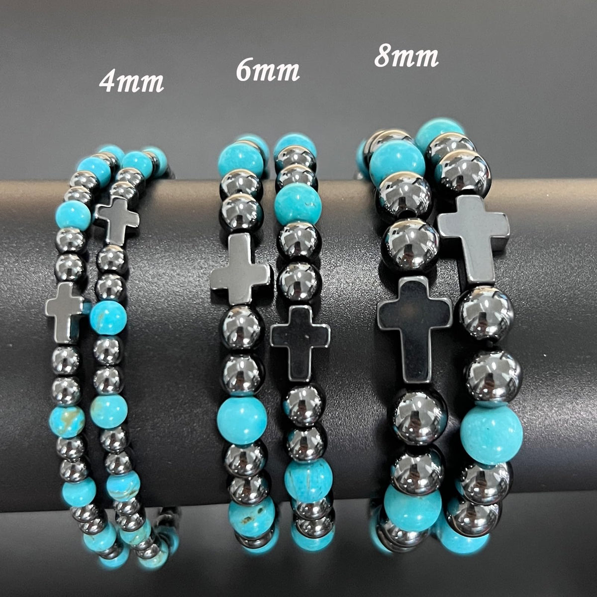 CHCCOYE 6mm Natural Healing Gemstone Bracelet Handmade Yoga Stretch Elastic Bracelet Stress Relief Crystal Jewelry for Men and Women (6mm FAITH)