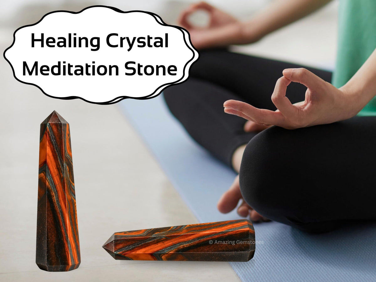 Amazing Gemstone Red Tiger Eye Crystal Towers - Natural Healing Crystal Point Obelisk for Reiki Healing and Crystal Grid (2" to 3" INCH)