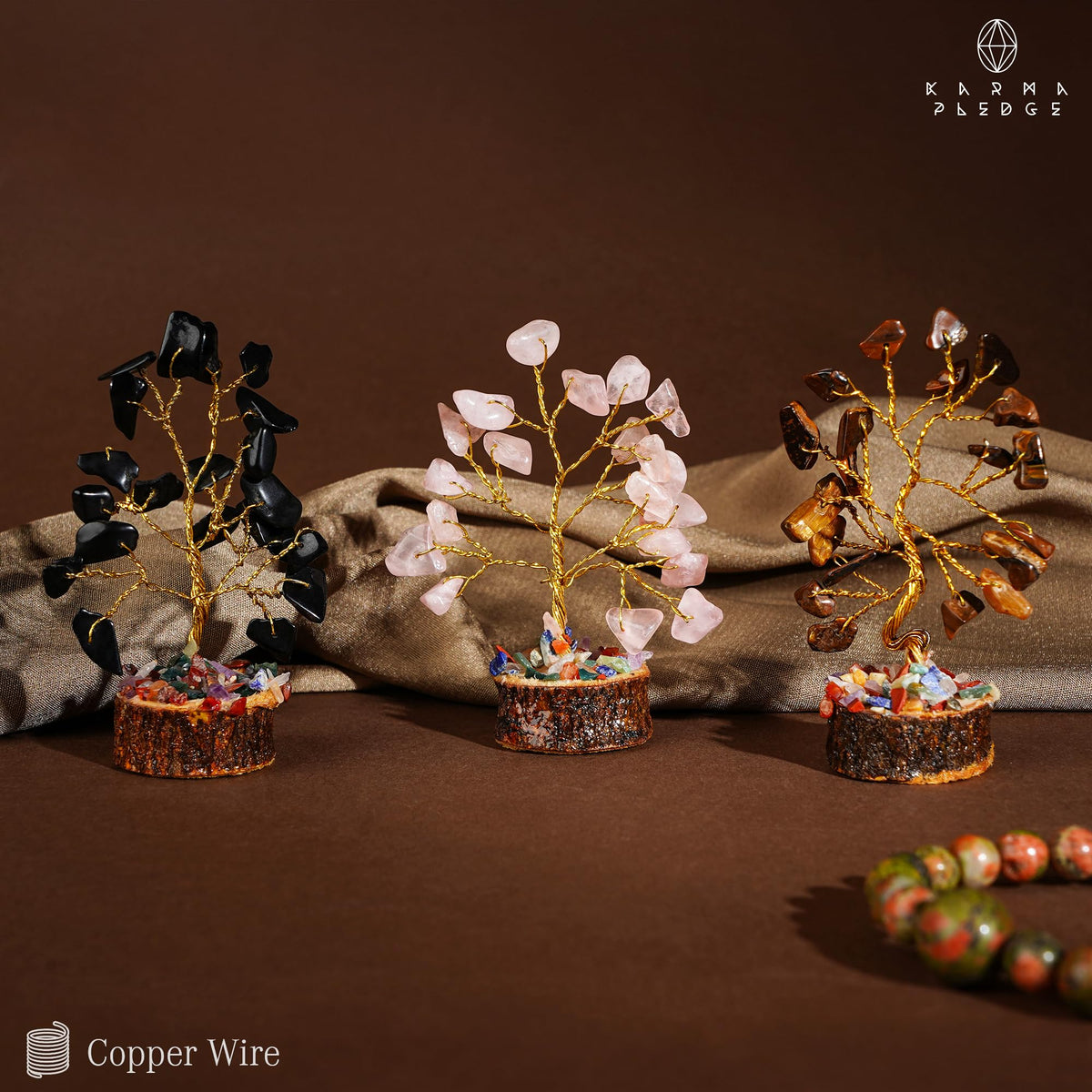 Crystal Tree Set of 12 Unique Birthday Gifts for Women, Sister, Mom, Home Office Decor, Shelf Desk Decoration for Positive Energy, Bring Good Luck, Money, Reiki Healing, Chakra Tree of Life Gift Sets
