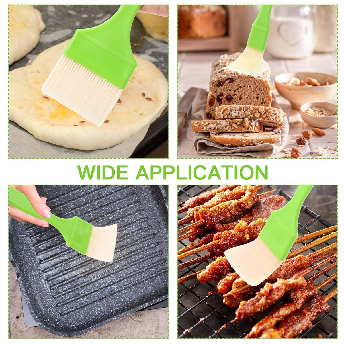8 Pcs Pastry Brush - Cooking Grease Brush, Food Brushes For Baking/Grilling/Spreading Marinades/Butter/Sauces/Eggs, Durable Kitchen Culinary Utensil