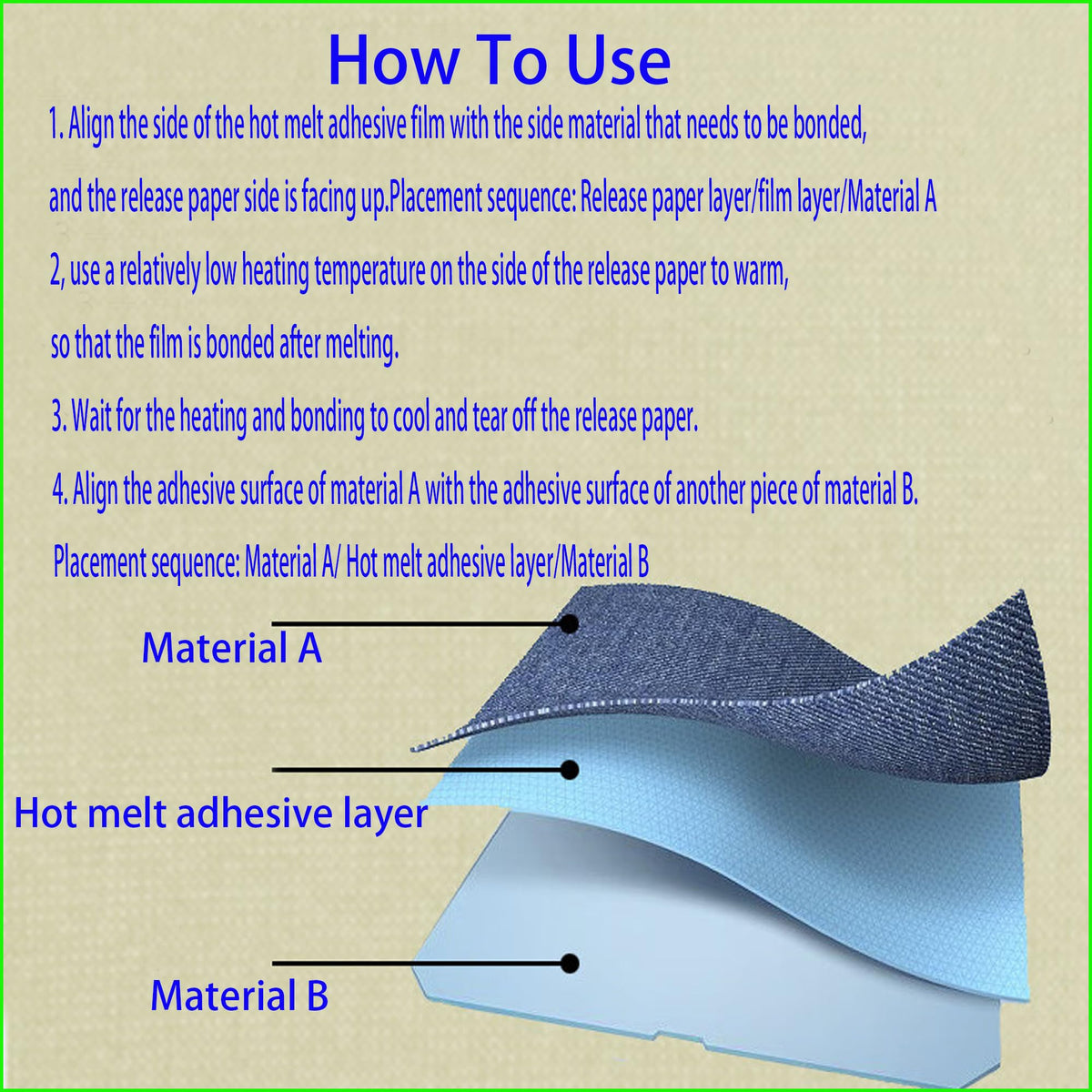 Double Sided Iron On Adhesive Film(12in x 11Yd),Heavy Weight Double-Sided Press-on Patch Heat Melt Fabric Glue Sheet Permanent Fusible Adhesive Sheets,for Crafts, Bags, Home Decoration.