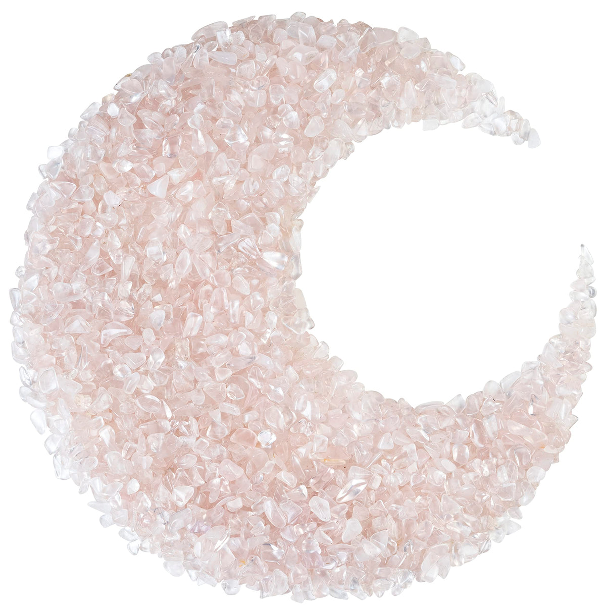 Crocon 1/2 LB Crushed Rose Quartz Chips Bulk Stones 1100+ Carats Natural Quartz Pieces Irregular Shape Gemstones for House Warming Gifts New Home & Chakra Healing Crystals Home Décor Gifts for Women