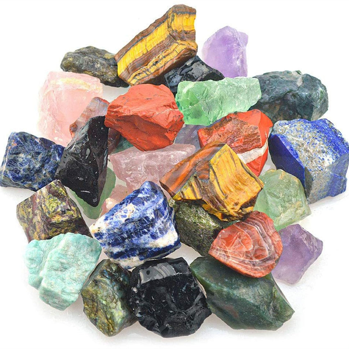 Labradorite Raw Crystals Healing Crystals Natural Rough Stones 1.2-2" for Tumbling, Fountain Rocks, Yoga, Meditation, Polishin, Gift 23
