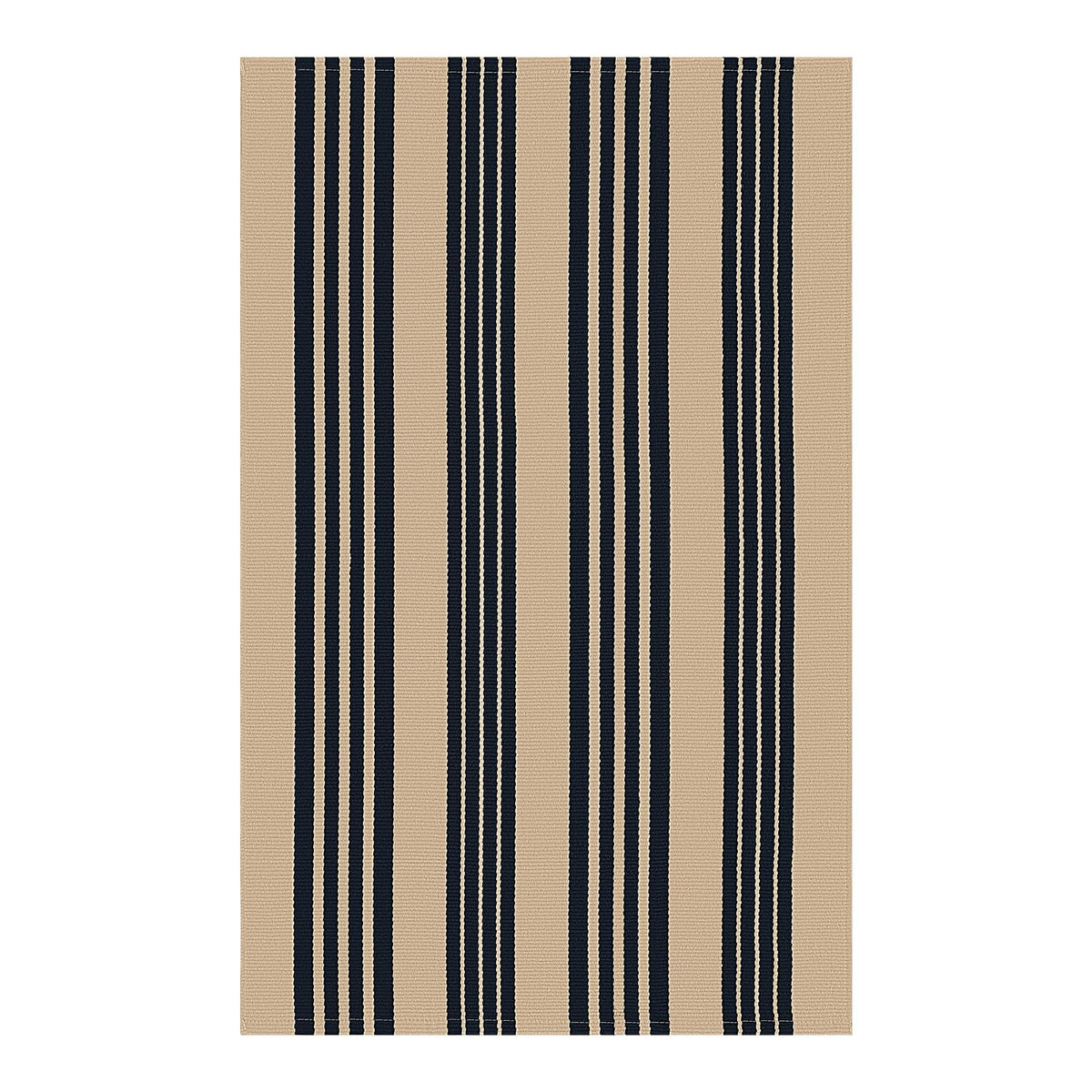 KOZYFLY Striped Front Door Mat 2x3 Ft Brown and Black Cotton Washable Indoor Outdoor Rug Doormats Small Area Rugs for Kitchen Entryway Porch
