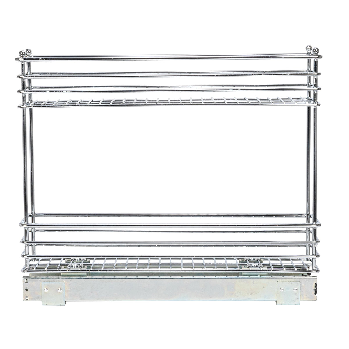 Household Essentials Chrome 2-Tier Sliding Cabinet Organizer, 5"
