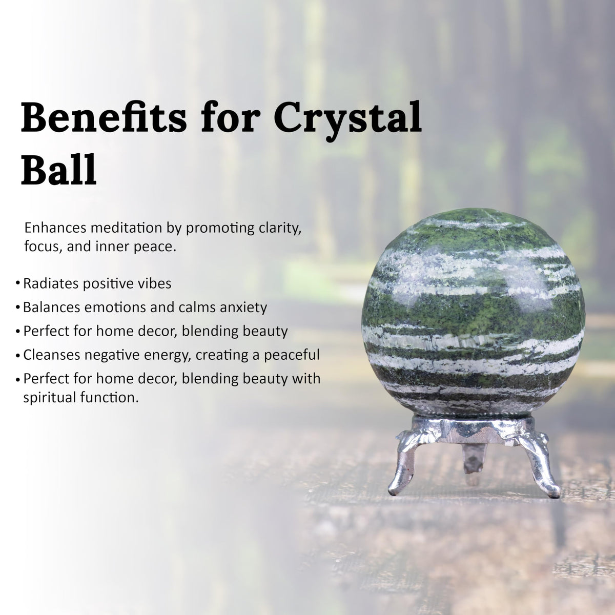 Crocon 45mm Swiss Opal Stone Sphere Ball with Metal Stand 1400+ Carats Gemstone Ball Healing Sphere Sculpture Figurine for Fengshui Divination Home Decoration Photography Crystal Sphere