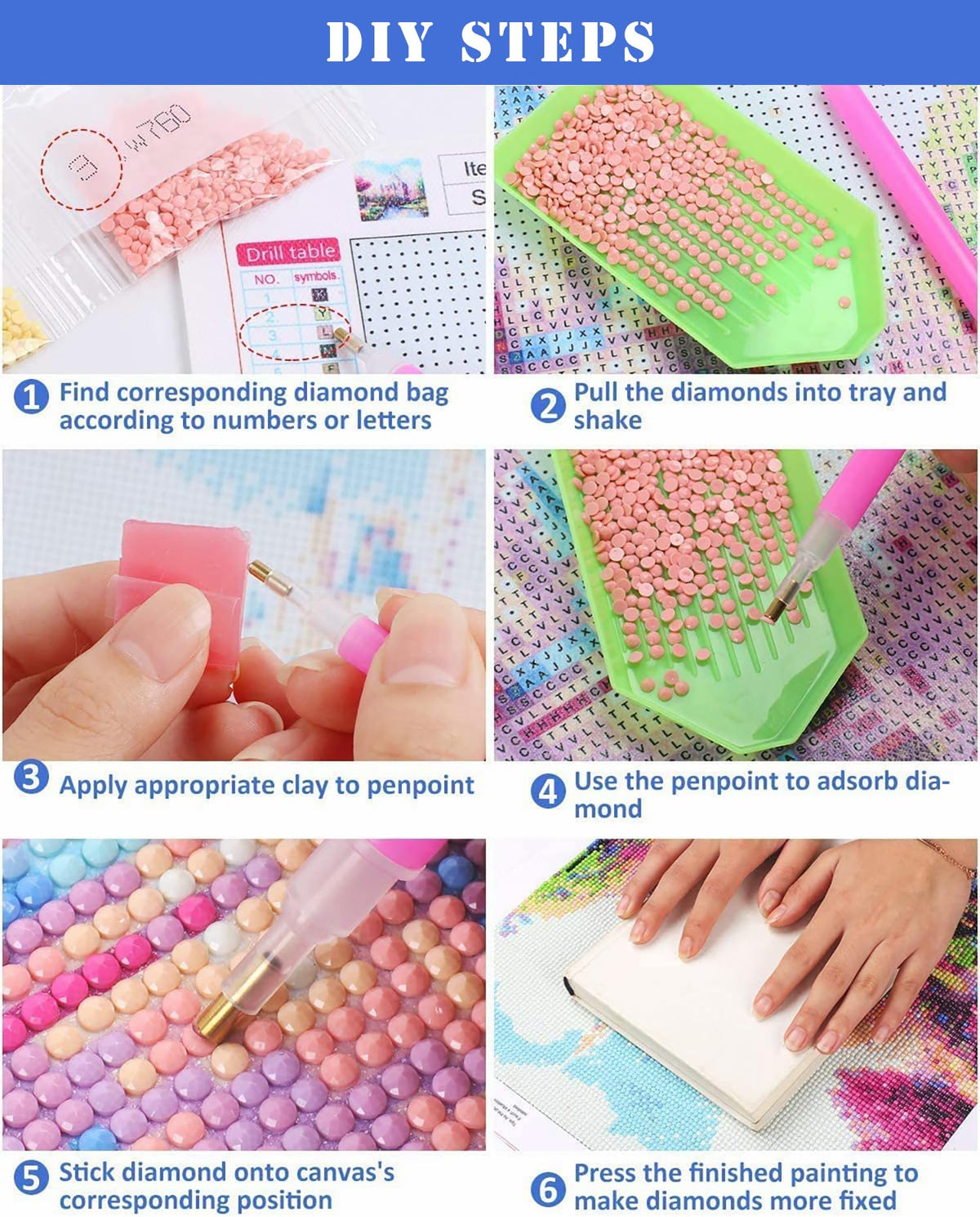 DIY Diamond Painting Kits, 5D Full Drill Rhinestone Cross Stitch Embroidery Art, Funny and Easy