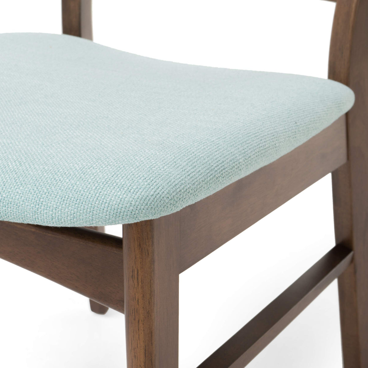 Christopher Knight Home Idalia Curved Leg Rectangular Dining Set, 5-Pcs Set, Natural Walnut / Mint