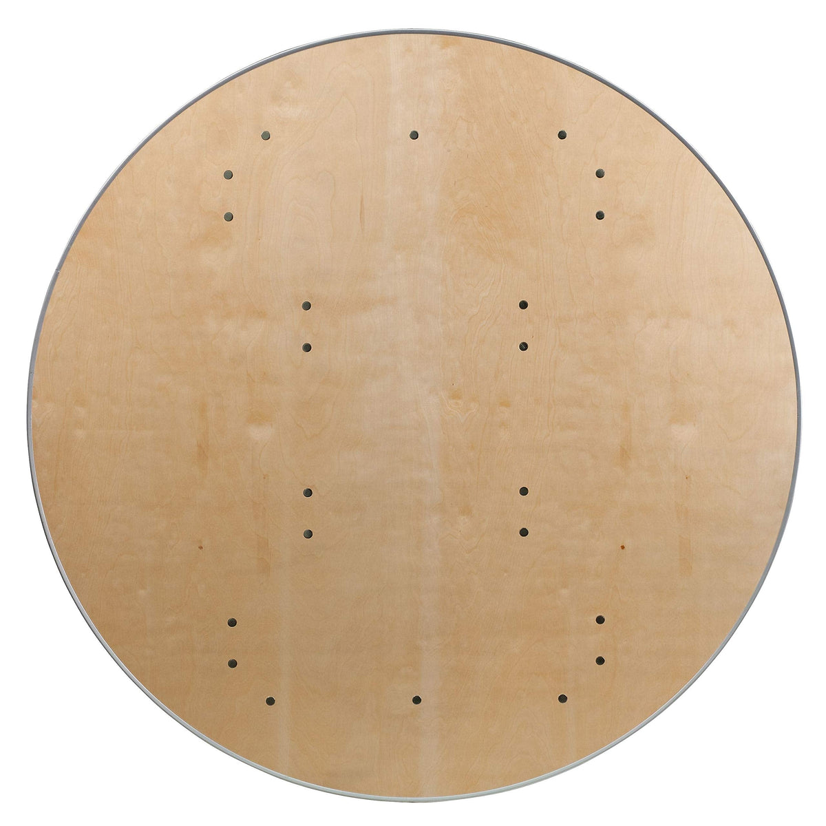 Flash Furniture Fielder 4-Foot Round HEAVY DUTY Birchwood Folding Banquet Table with METAL Edges