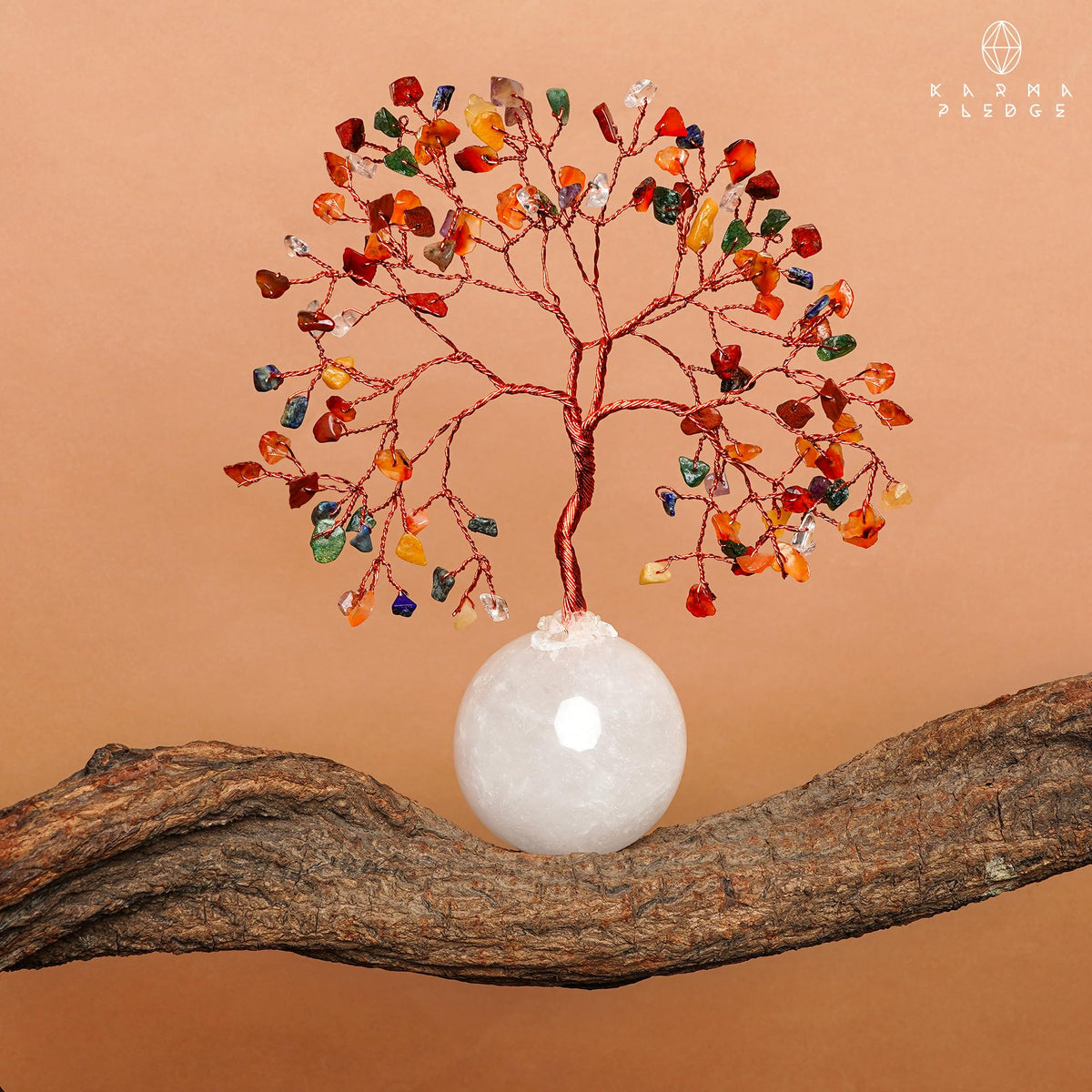 7 Chakra Crystal Tree of Life Birthday Gifts for Women, Handmade Home Decor, Office, Room Decoration, Reiki Healing Crystal Chakra Tree for Money, Positivity, Good Luck Gifts for Her, Mom & Dad