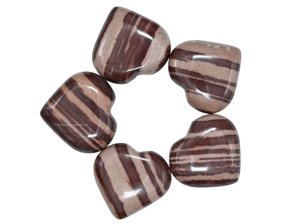 Amazing Gemstone Shiva Lingam Narmada Crystal Heart Palm Stone - Pocket Massage Worry Stone for Natural Body Chakra Balancing, Reiki Healing and Crystal Grid