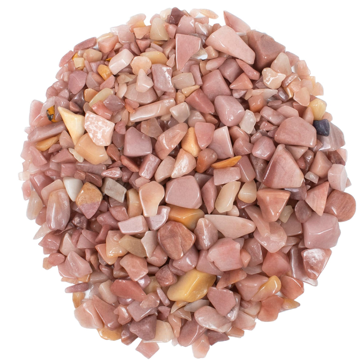 Crocon 1/2 LB Crushed Pink Opal Chips Bulk Stones 1100+ Carats Natural Quartz Pieces Irregular Shape Gemstones for House Warming Gifts New Home and Chakra healing crystals Home Dcor gifts for women
