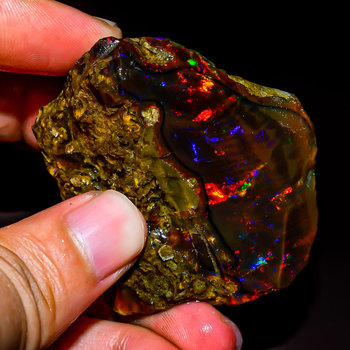 233 Ct Natural Ethiopian Opal Rough | Raw Welo Gemstone 55x50 mm KR45-3