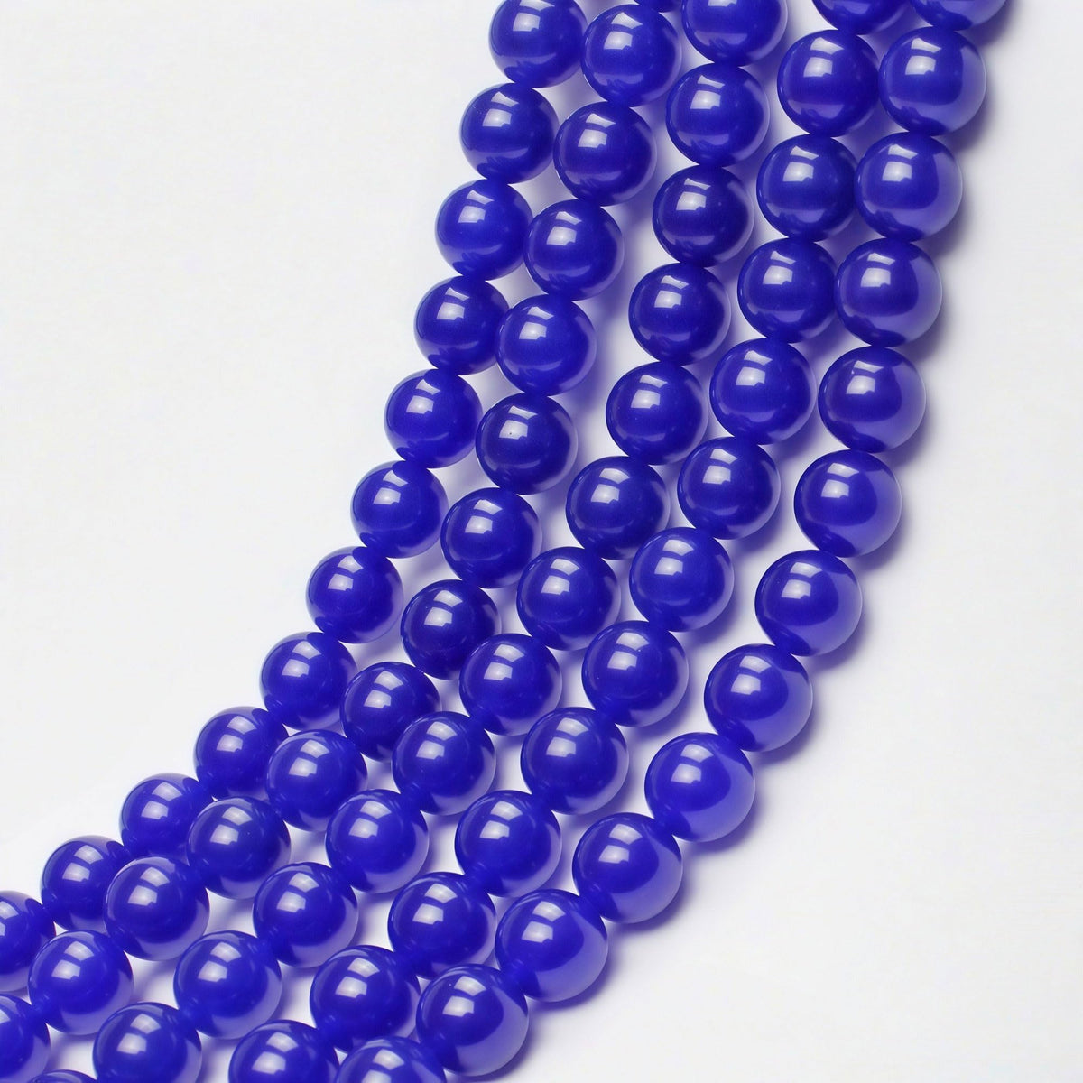 MJDCB Natural Stone Beads Sapphire Jade Round Loose Beads for Jewelry Making DIY Bracelet Necklace (6mm)