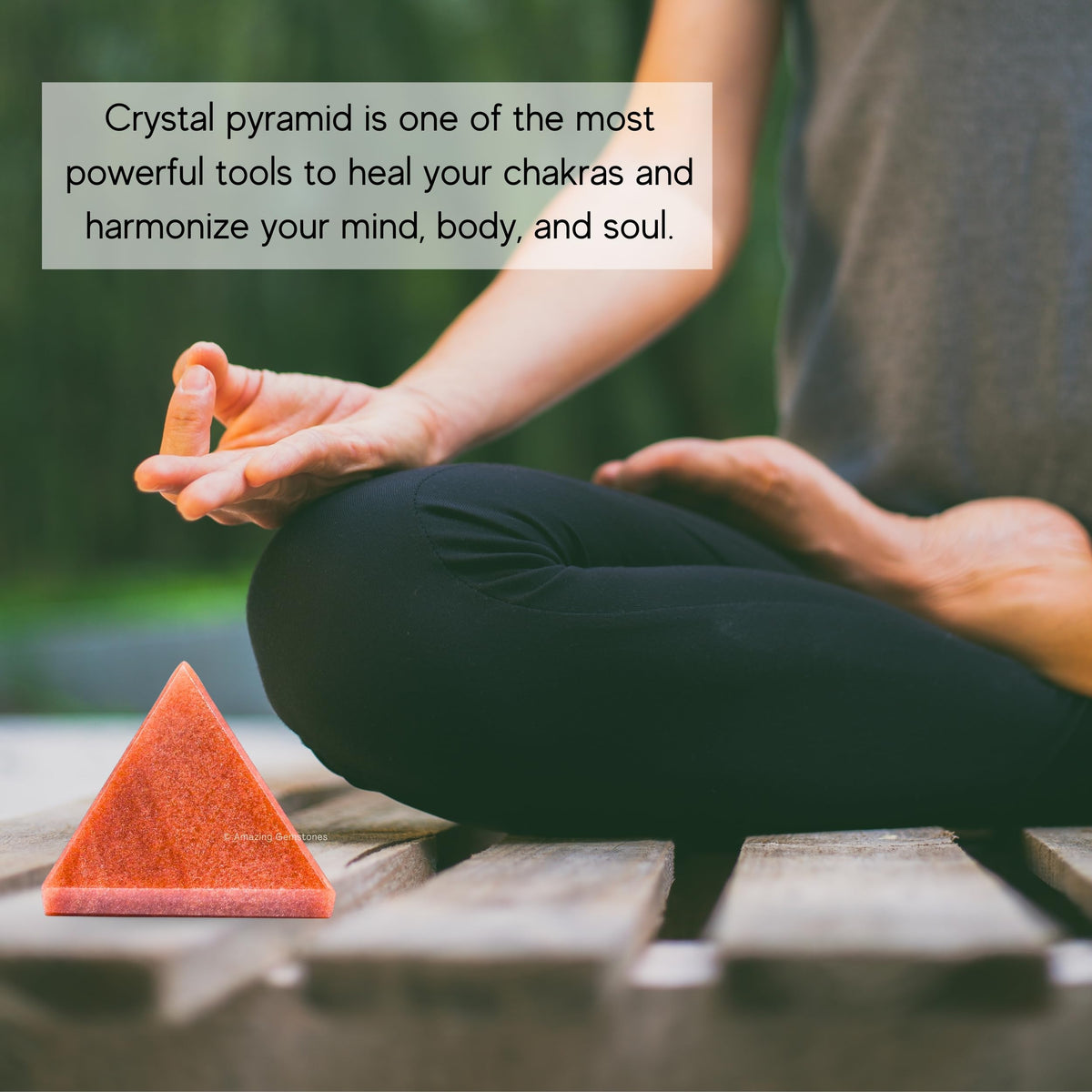 Amazing Gemstone Carrot Jasper Pyramid Crystal Healing Stones - 1.5" Great Pyramid Figurine of Natural Stone Pyramid for Meditation, Reiki, Chakra Balancing and Crystal Pyramids Grid