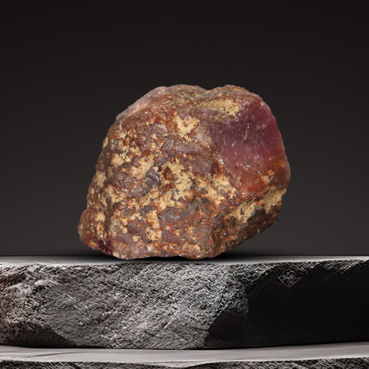 GEMHUB A Grade Natural Raw Rough Red Ruby 26.35 Ct Healing Crystal Rough Ruby Stone for Cabbing