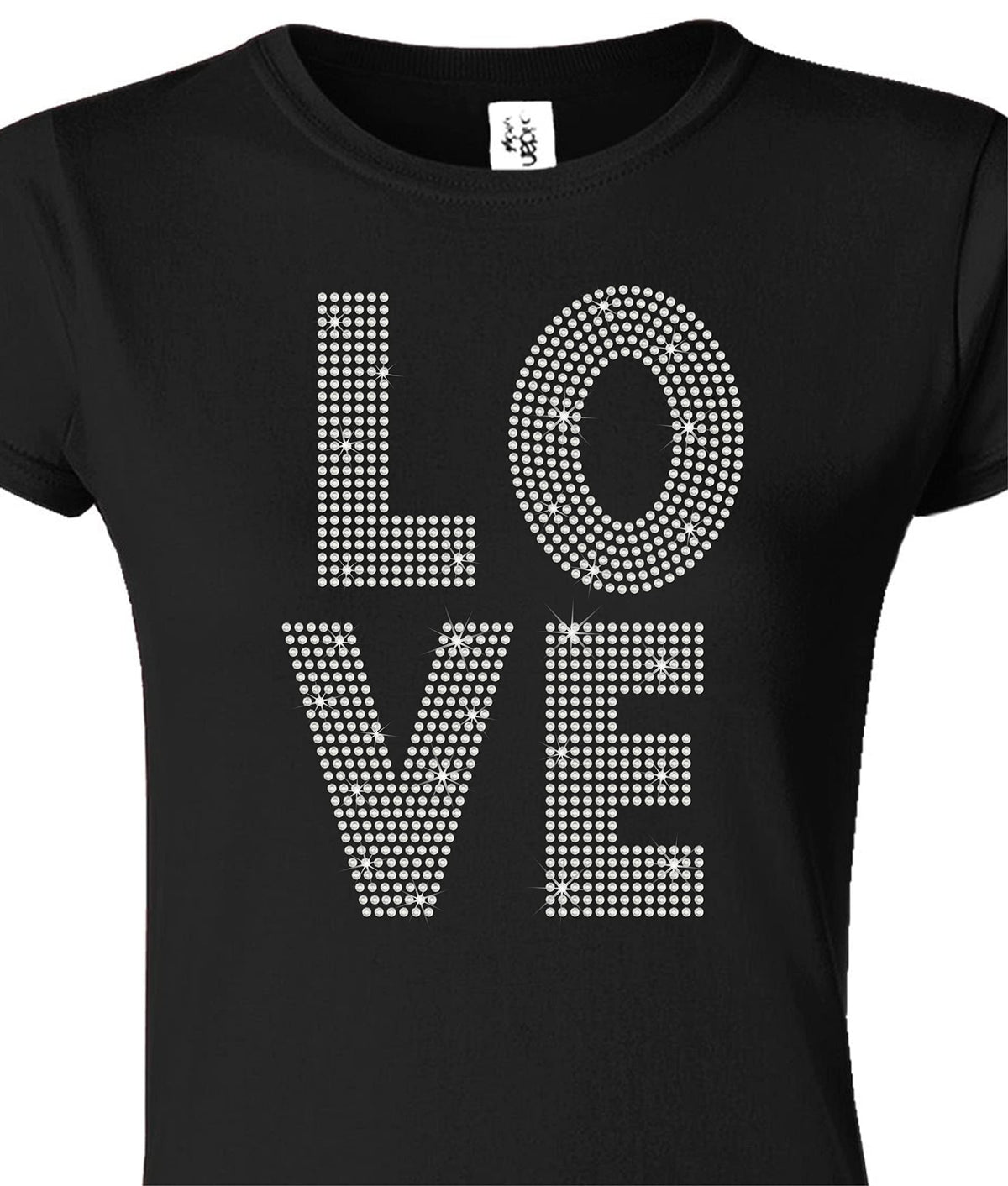 Rhinestone Genie Love 5" Letters Magnetic Rhinestone Template, Black