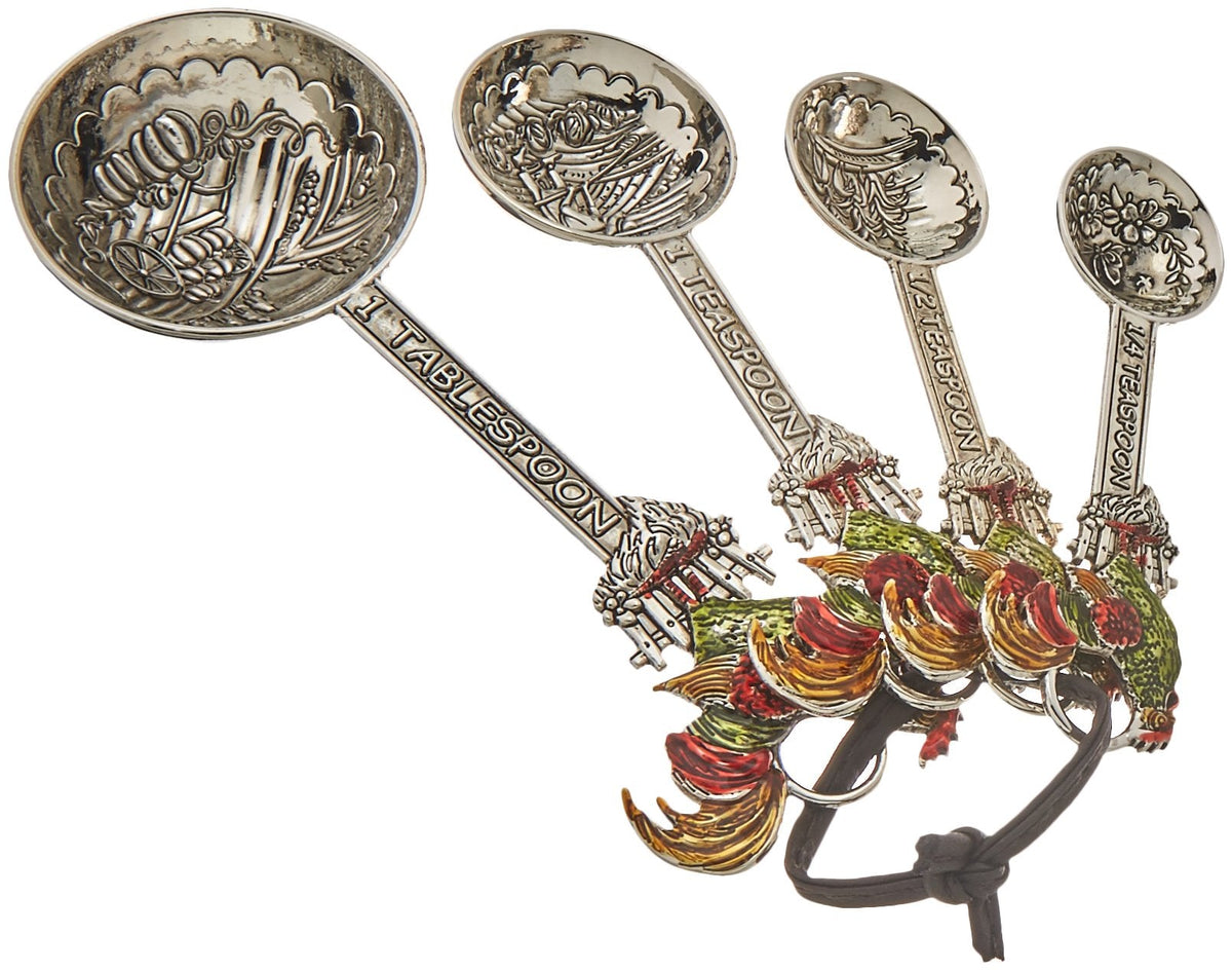 Ganz ER32712 MSRNG SPNS-Rooster:4PCSET,ZI Rooster Measuring Spoons