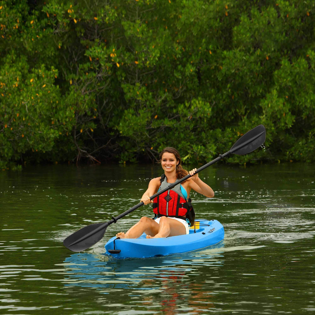 Lifetime Lotus Sit-On-Top Kayak with Paddle (2 Pack), Blue, 8'