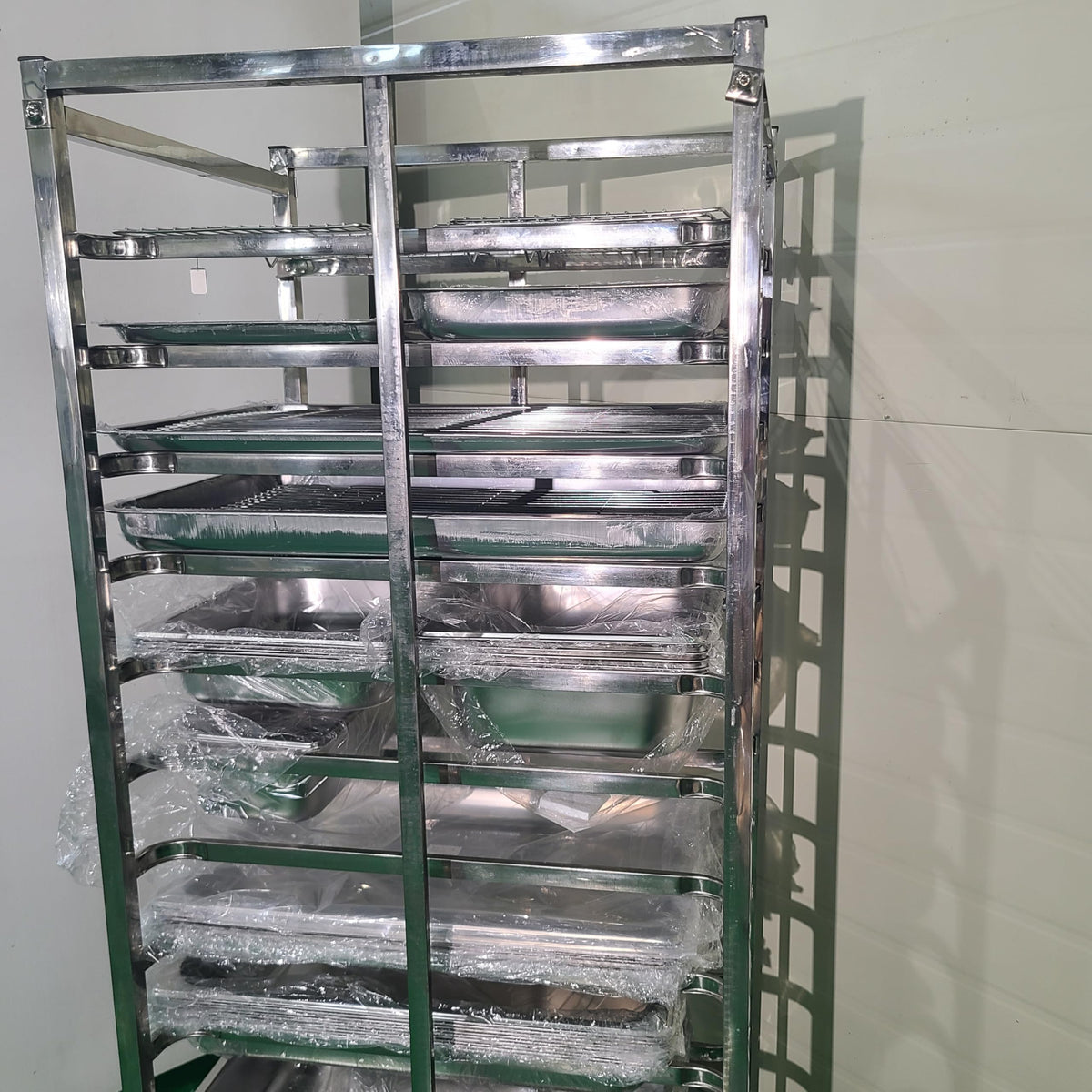 15 Shelf Rolling Rack for Brewery and Beverage Industry Heavy Duty Storage Solution