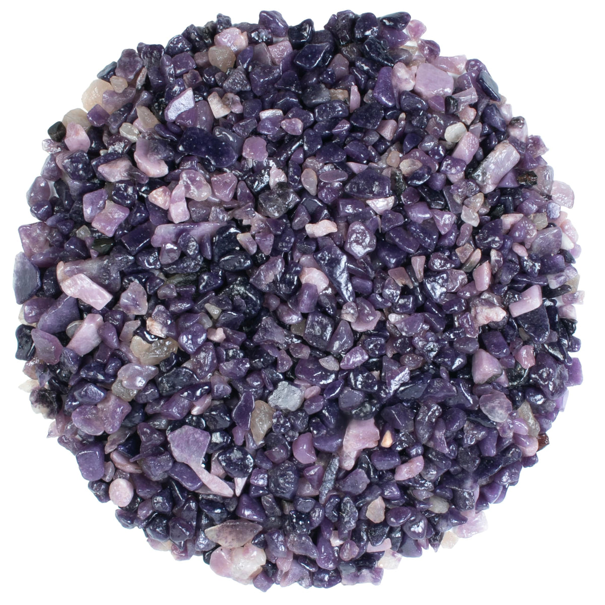Crocon 1/2 LB Crushed Lepidolite Chips Bulk Stones 1100+ Carats Natural Quartz Pieces Irregular Shape Gemstones for House Warming Gifts New Home and Chakra healing crystals Home Decor gifts for women