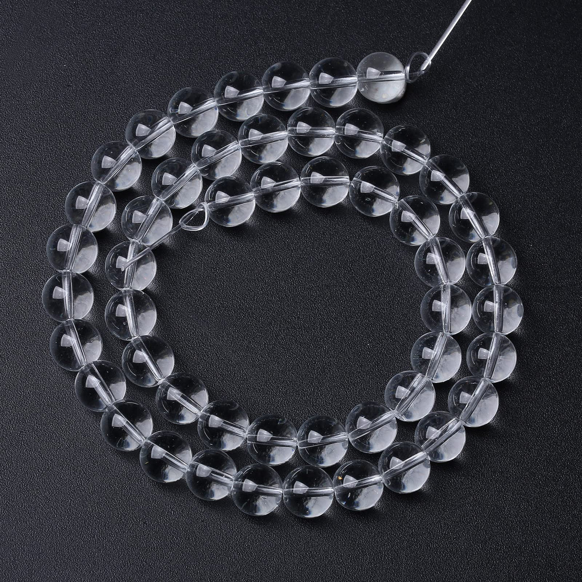 6MM 63PCS Clean Glass Spacer Loose Beads for Jewelry Making DIY Bracelet Necklace
