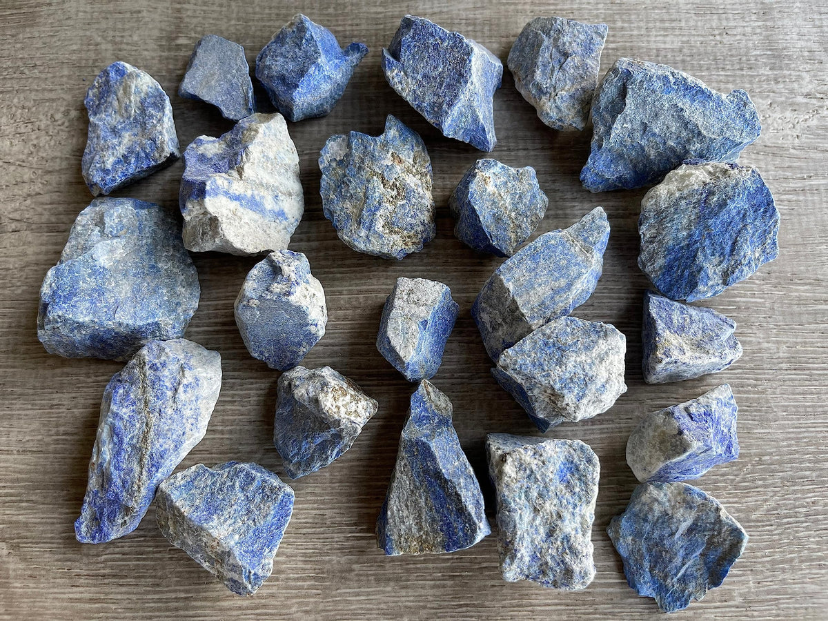 GAF TREASURES Wholesale Raw Lapis Lazuli Crystals, Natural Lapis Lazuli Stone, Natural Rough Lapis Lazuli Crystals, Lapis Lazuli Rough, Lapis Lazuli Healing Crystals (Lapis Lazuli, 0.5 Pound)