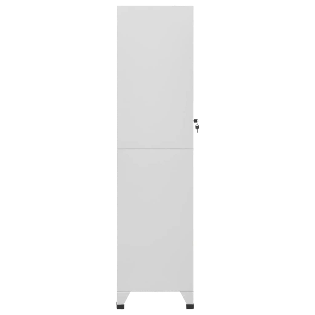 IBUQDDV Industrial Grey Steel Large Locker Cabinet Rectangular Storage for Office, Utility Room, and Sports Changing Rooms with Secure Cam Lock and Keys, Durable Metal Build, Ample