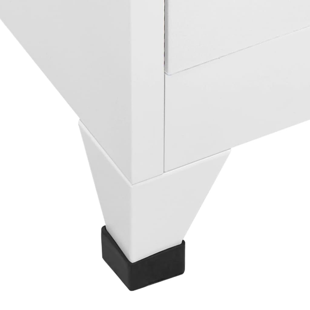 CongVVFV Industrial Grey Steel Large Locker Cabinet Rectangular Storage with Cam Lock Keys, Durable Metal Build for Office Utility Room Sports Changing Room, Sleek Matte Finish Easy