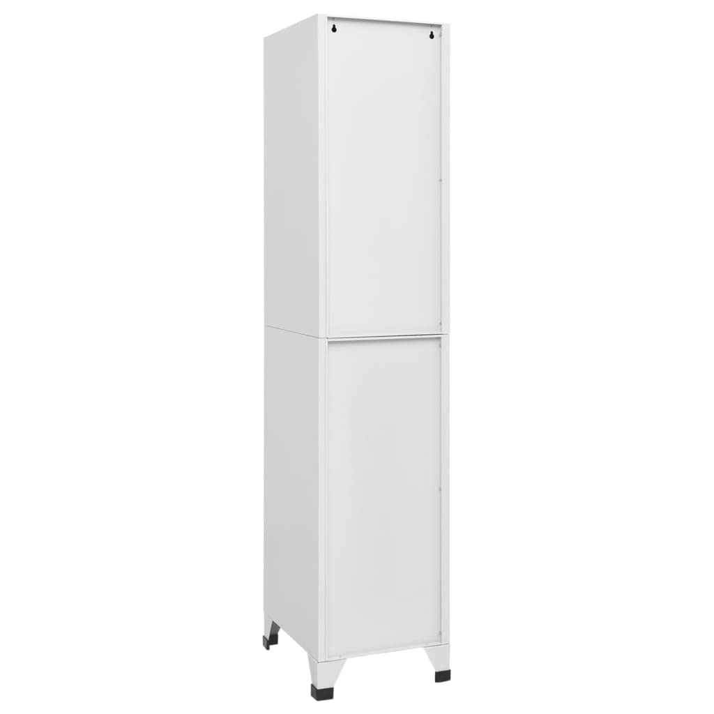 CongVVFV Industrial Grey Steel Large Locker Cabinet Rectangular Storage with Cam Lock Keys, Durable Metal Build for Office Utility Room Sports Changing Room, Sleek Matte Finish Easy