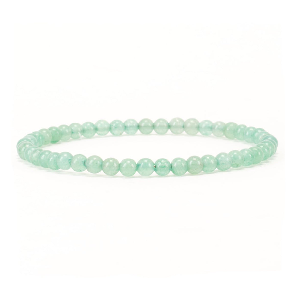 Cherry Tree Collection - Small, Medium, Large Sizes - Gemstone Beaded Bracelets For Women and Men - 4mm Round Beads (Green Aventurine, Small)