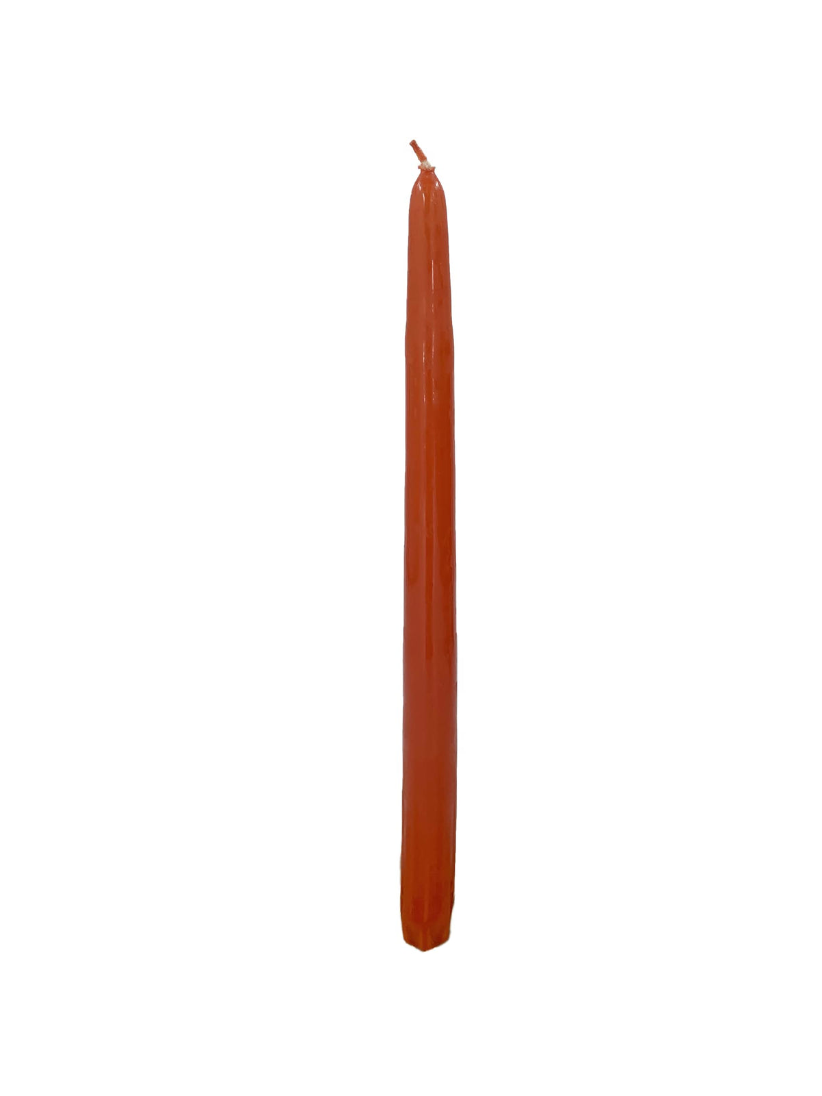 D'light Online Elegant 12" Unscented Cinnamon Burnt Orange Taper Candles Premium Quality Hand-Dipped Tapered Candles, Dripless and Smokeless - Set of 12 Individually Wrapped (12 Inch, Cinnamon)