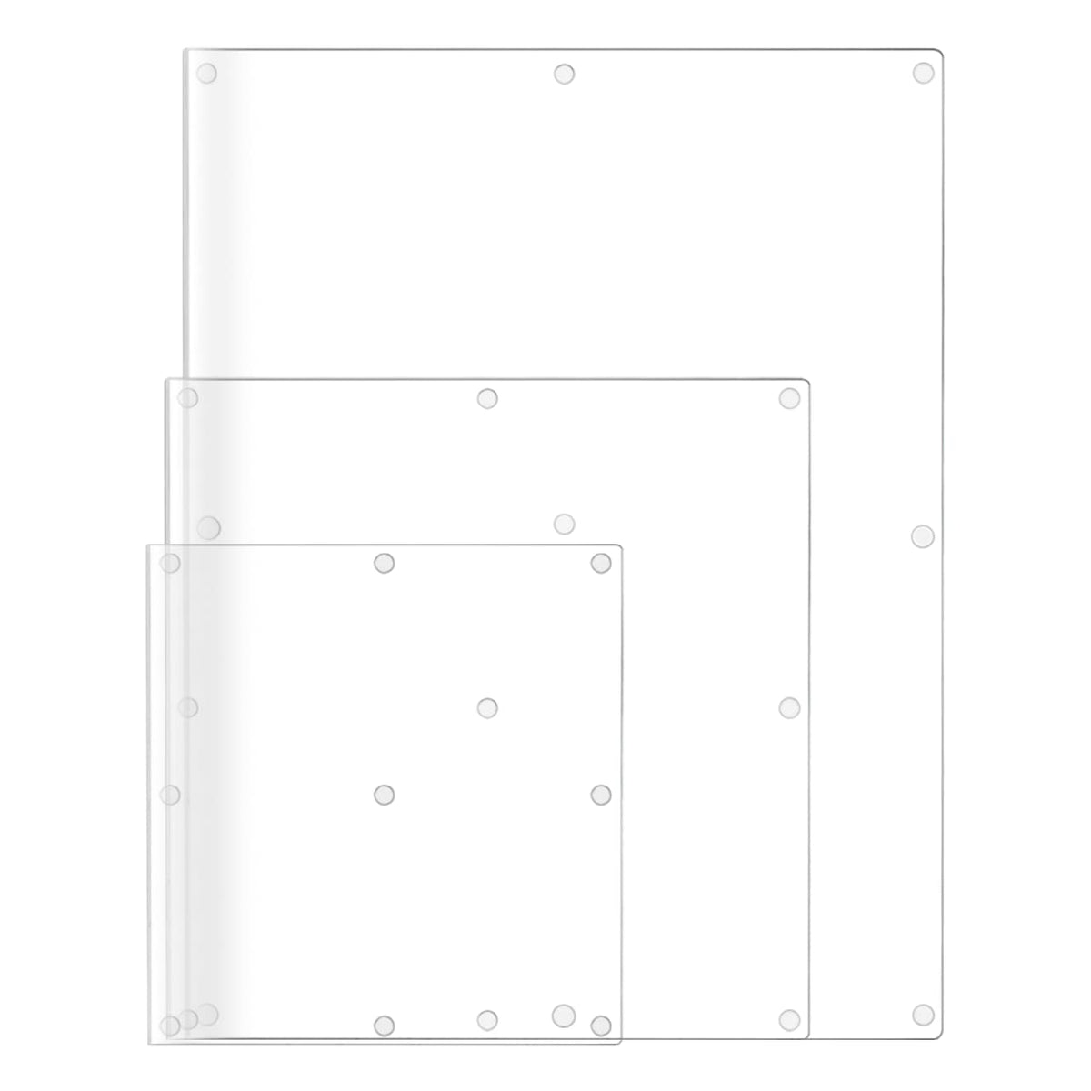 2 Pack Clear Acrylic Cutting Boards 3 Pieces 1" Lip and Rubber Anti Skid Bumpers Countertop Charcuterie Plate Restaurants Home or Commercial Kitchens Clear Durable Acrylic by Marketing Holders