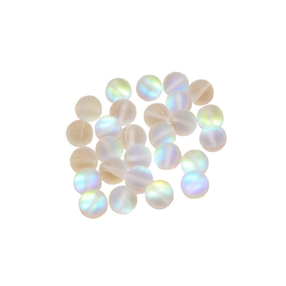 UUYYEO Matte Crystal Glass Beads Mermaid Aurora Moonstone Beads for Jewelry Making 4 mm 200 pcs