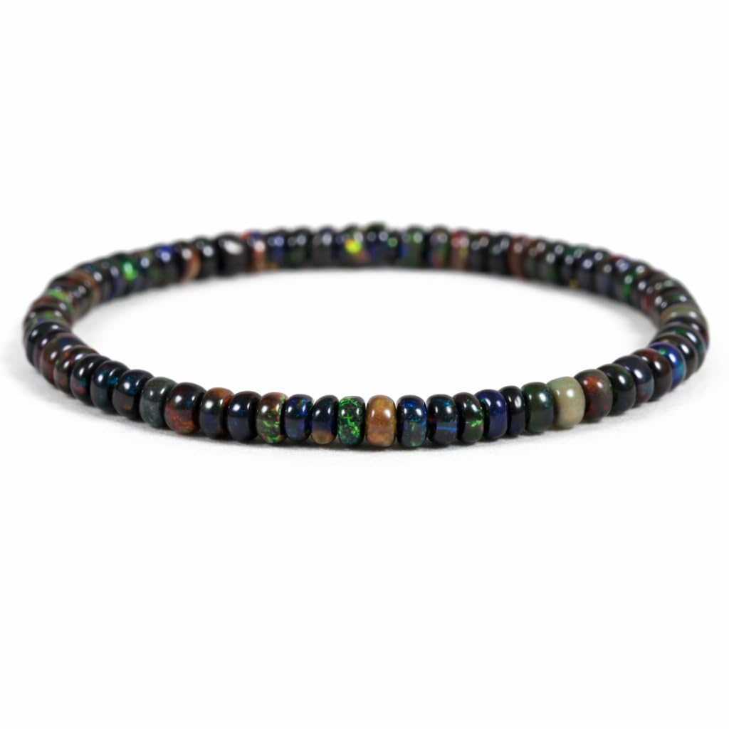 GEMS OF BAY Opal Bracelet (9 Inches, Black)