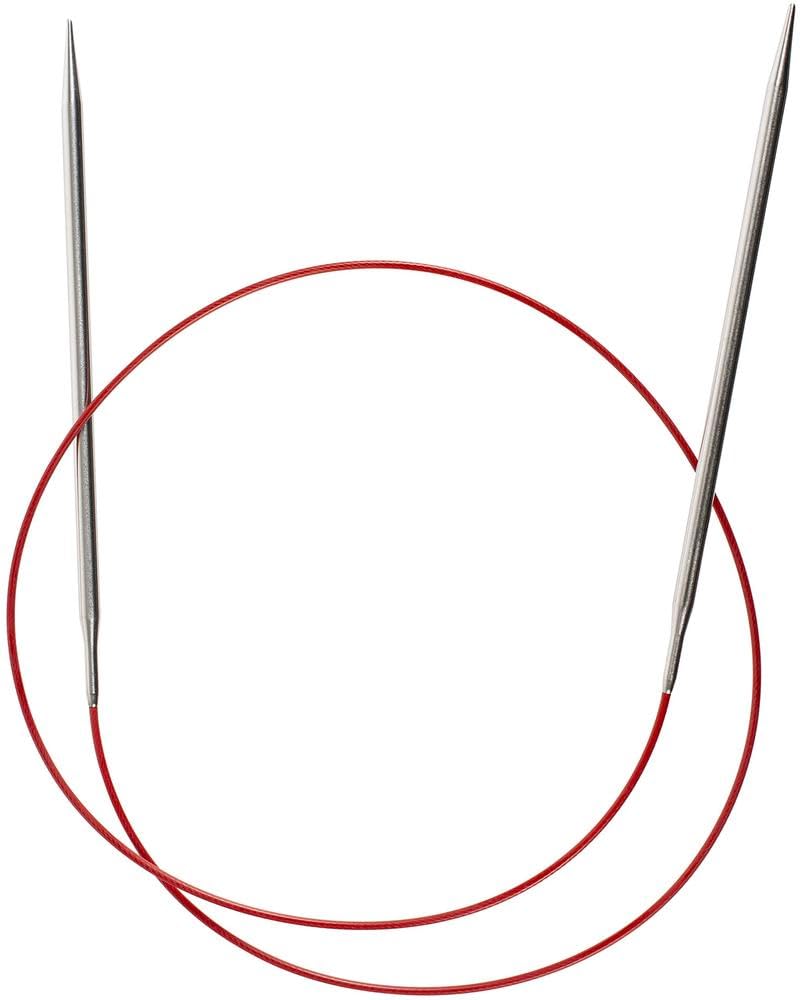 ChiaoGoo Red Lace Circular 32 inch (81cm) Stainless Steel Knitting Needle Size US 6 (4mm) 7032-6
