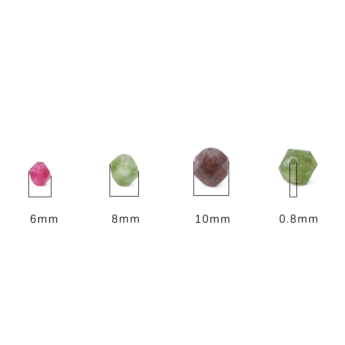 BEADIA Faceted Natural Tourmaline Agate Stone Round Beads 10mm 36cm/Strand for Jewelry Making