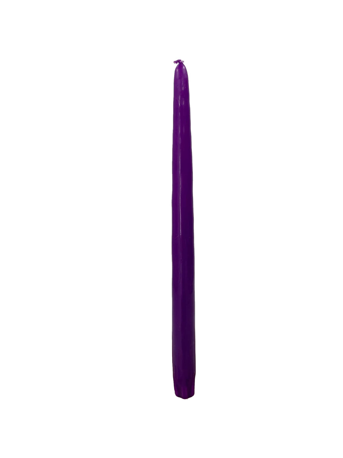 D'light Online Elegant 12" Unscented Purple Taper Candles, Premium Quality Hand-Dipped Tapered Candles, Dripless Tapers and Smokeless - Individually Wrapped (12 Inch, Purple)