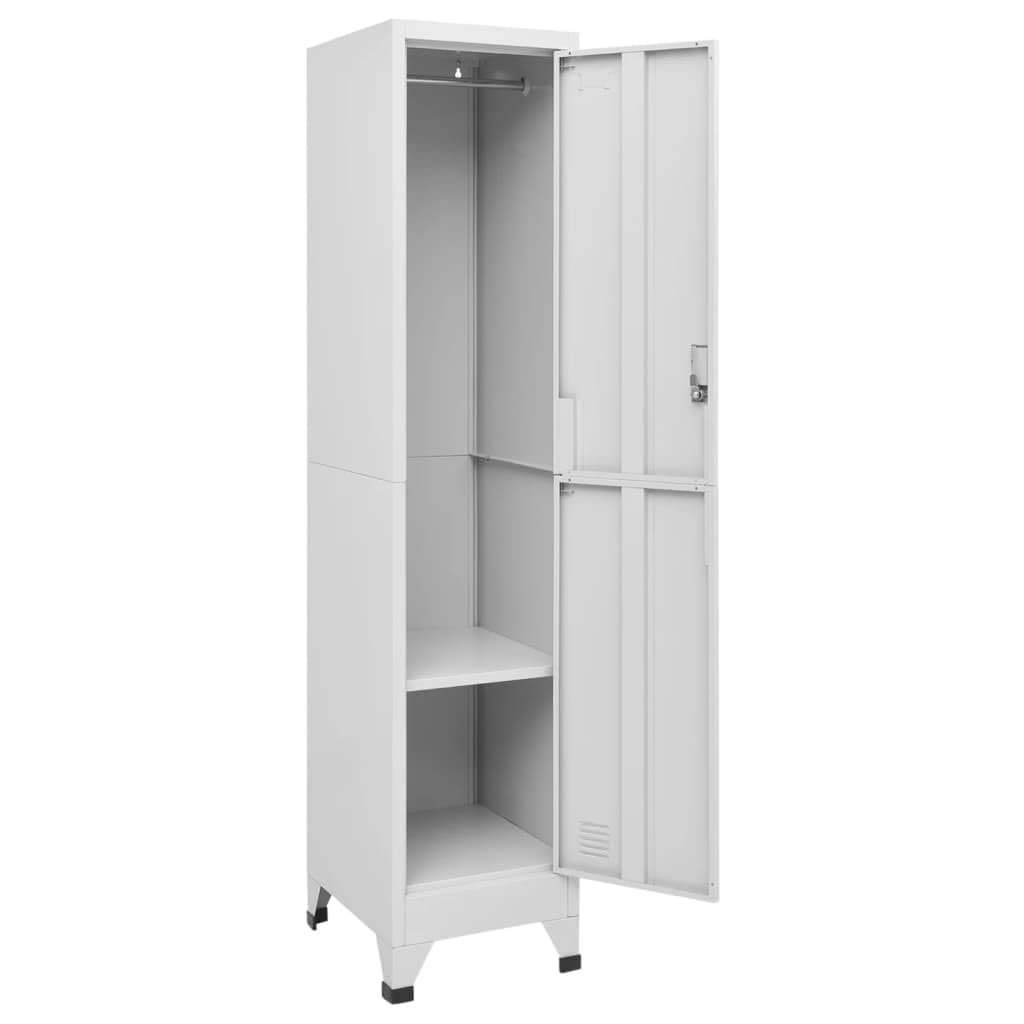 Metal Locker,Large Steel Locker Cabinet 38x45x180 cm, Lockable Door, Spacious Storage with Shelf & Hanging Bar, Ideal for Sports Locker Rooms & Company Changing Areas