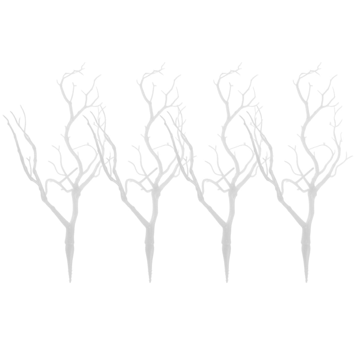 Cabilock 4PCS White Tree Branches for Decoration, Antler Decor, Artificial Branches for Vases and DIY Witch Antler Crafts, Halloween and Christmas Decor