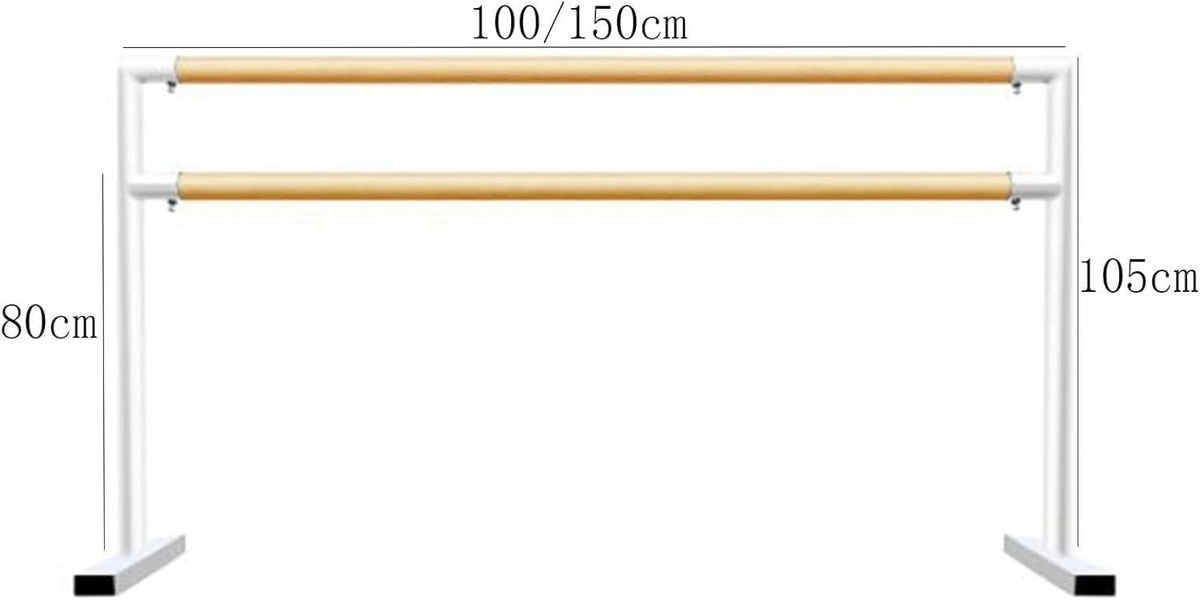 VUBYSG Independent Portable Mobile Dance Pole Fitness Equipment for Adults and Children, Stretching Ballet bar, White - 100cm,White-100cm