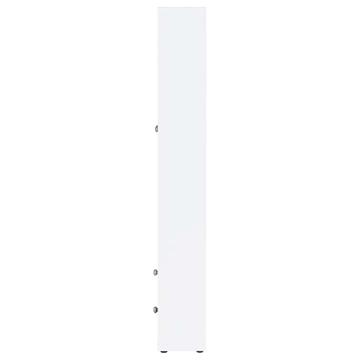 Coaster Home Furnishings - Hawthorne - 4-Shelf Tall Wood Accent Cabinet with Glass Doors, Drawers - Farmhouse Style - Living Room, Entryway & Home Kitchen - White - 953477