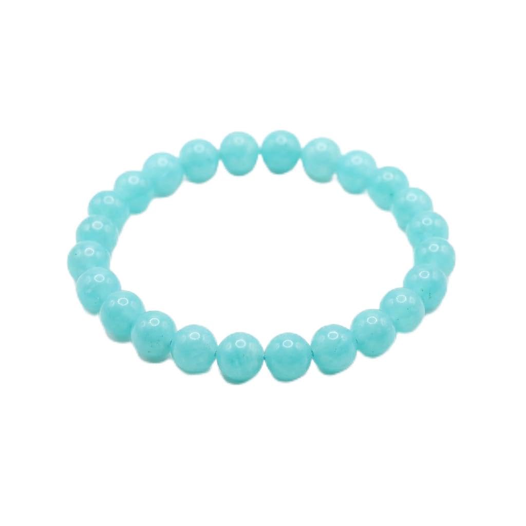 The Vida Handmade AAA+ Quality Crystal Stretch Elastic Bracelet - Nature Gemstone - Crystal of Amazonite 8mm - Jewelry Gift - Holiday Gift - For Women & Men